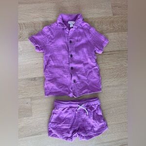 Cat & Jack Purple Kids Shirt and Shorts Set